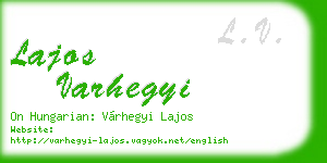 lajos varhegyi business card